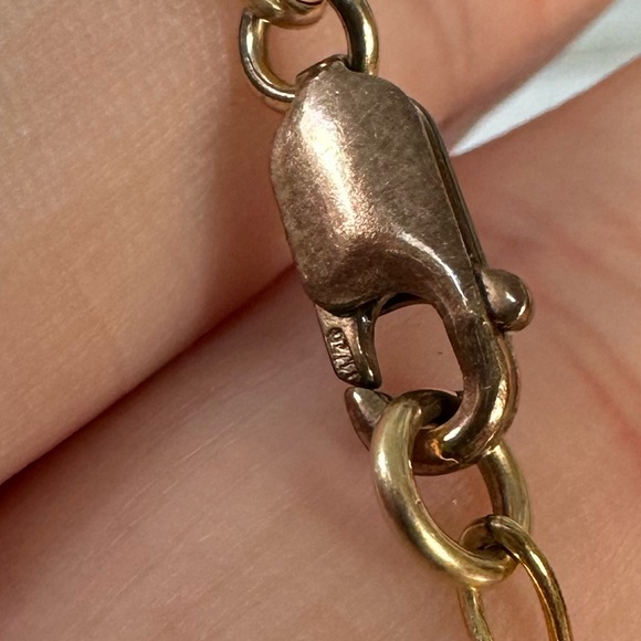 Three dipped gold leaf pendants with chain necklace - Picture 9 of 10